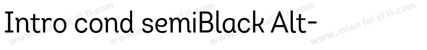 Intro cond semiBlack Alt字体转换